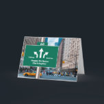 Cartão 60th Birthday New York Street Sign Add Your Name<br><div class="desc">60th Birthday card with a New York street sign. All the text is easily edited using the template provided.</div>
