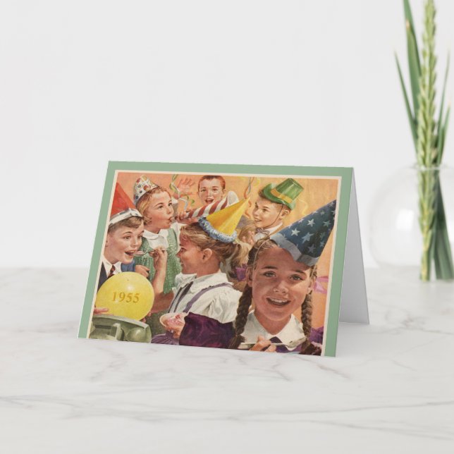 Cartão 60th memórias 1955 retros da infância da festa de (Frente)