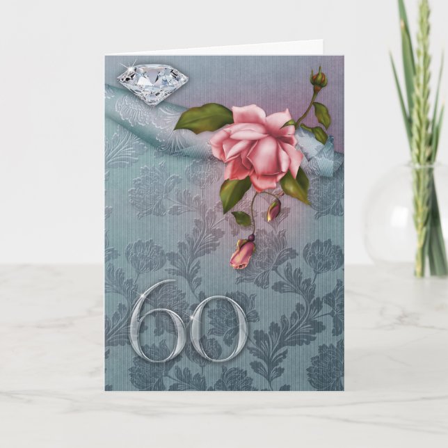 Cartão 60th Wedding Anniversary Card (Frente)