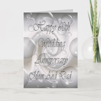 Cartão 60th Wedding Anniversary For Mom And Dad Card