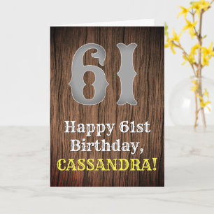 Cartão 61º Aniversário: Visual Inspirado em Country Weste