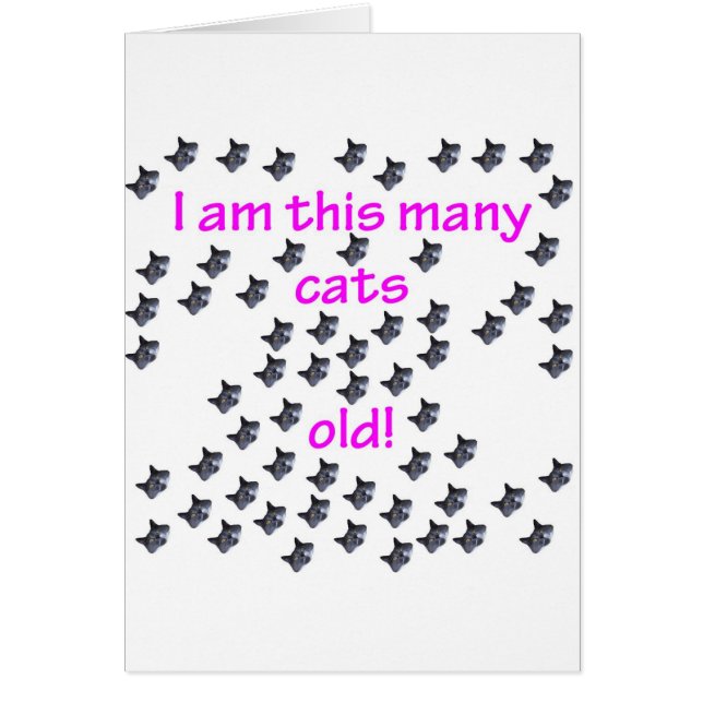 Cartão 61 cabeças do gato velhas (Frente)
