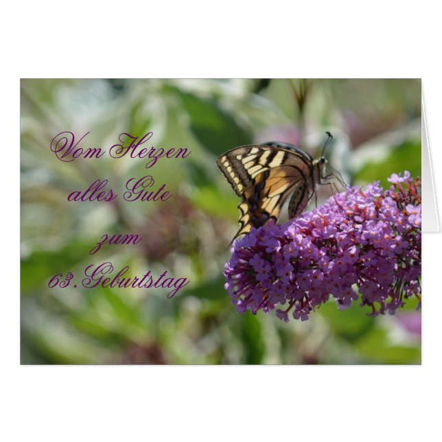 Cartão “63.Geburtstag” by mysteryella (Frente Horizontal)