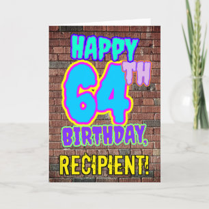 Cartão 64.º aniversário - Grafite urbano inspirado e dive