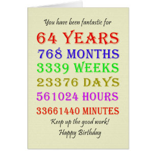 Cartão 64.º aniversário - Marcos