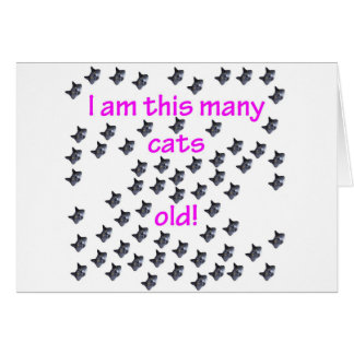 Cartão 64 cabeças do gato velhas