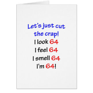 Cartão 64 deixe-nos cortar o excremento