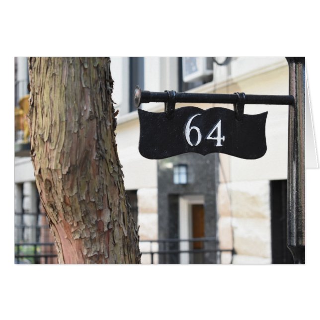 Cartão 64 Nova Iorque Brownstones Upper West Side NYC (Frente Horizontal)