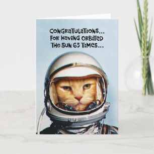 Cartão 65º aniversário engraçado