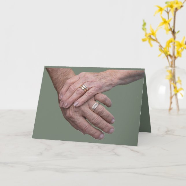 Cartão 65.ª Carta de Aniversário de Casamento e Poema (Flor Amarela)