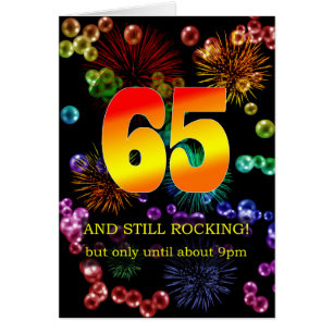 Cartão 65.º aniversário ainda está balançando