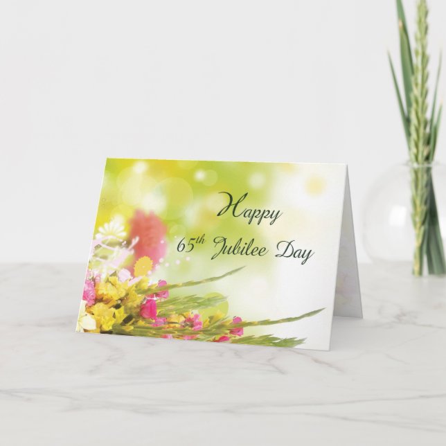 Cartão 65.º Aniversário da Profissão Religiosa, freira (Frente)