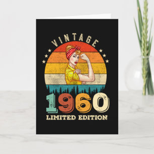 Cartão 65 anos de idade, dia 1960, Vintage 65º aniversári