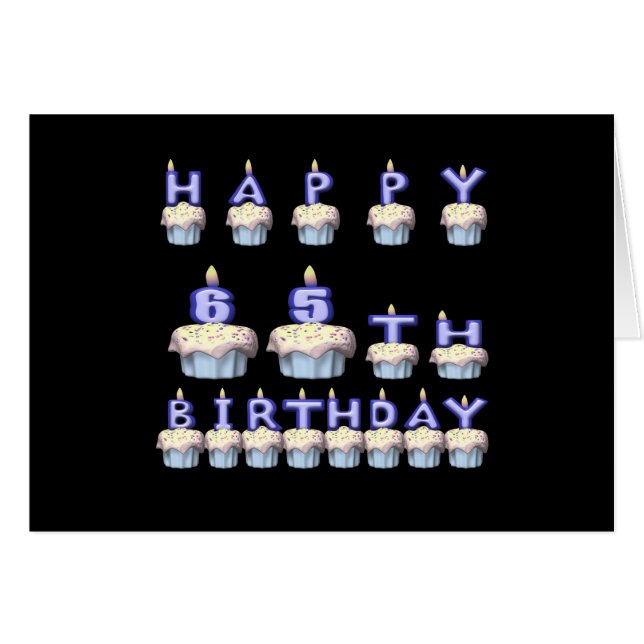 Cartão 65 anos velho (Frente Horizontal)