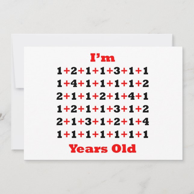 Cartão 65 anos, vermelho-preto (Frente)