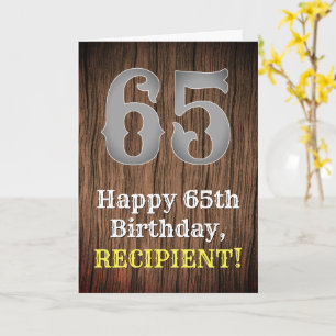 Cartão 65.o aniversário: Country Western Inspirou Olhar,
