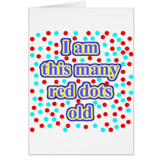 Cartão 65 pontos vermelhos velhos