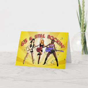 Cartão 65th birthday with a girl band