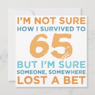 Cartão 65th Legenda do aniversário