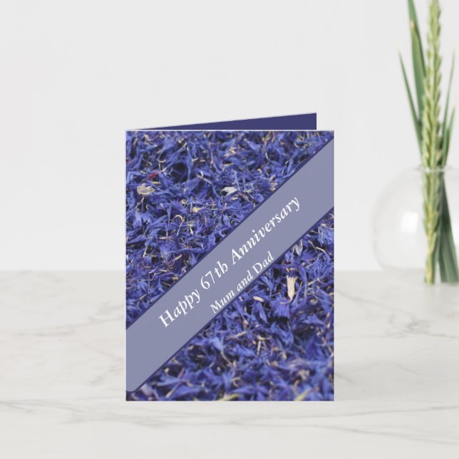 Cartão 67. º aniversário Editável (Frente)