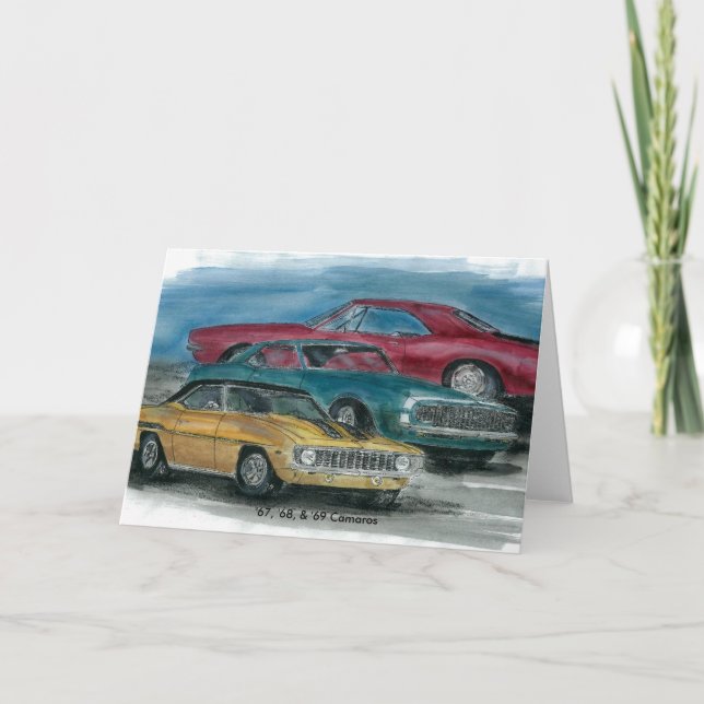 Cartão 67, 68, 69 CAMAROS card (Frente)