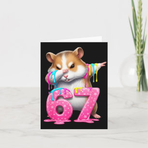 Cartão 67 Animais Engraçados 67 Brainrot Juventude Hamste