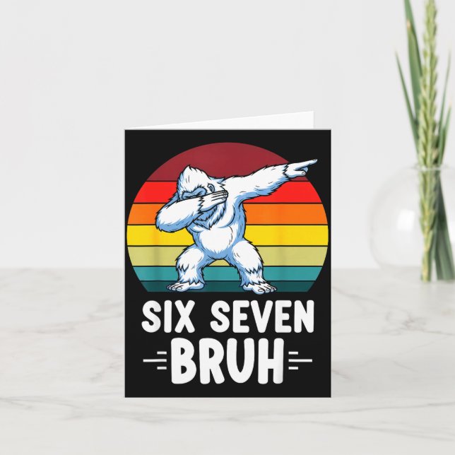 Cartão 67 Animals Funny 67 Brainrot Youth Kids Yeti 67  (Frente)