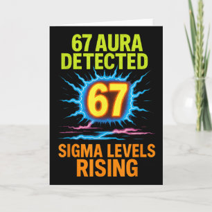 Cartão 67 Aura Detectada Níveis Sigma em Ascensão Seis Se