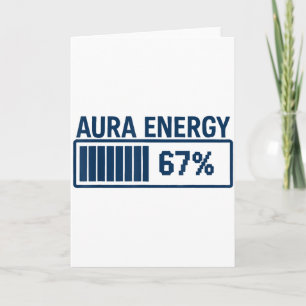 Cartão 67 Aura Em Seis Sete Meme Divertido Gíria Gen Alph