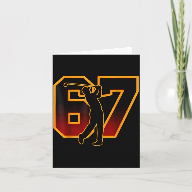 Cartão 67 Brainrot Youth Golf Drip - Funny Kids 67  (Frente)