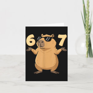 Cartão 67 Capivara Meme 6 7 Estético Para Crianças Jovens