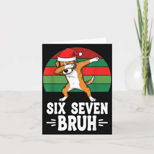 Cartão 67 Christmas Funny 67 Brainrot Youth Kids Dog 67  (Frente)