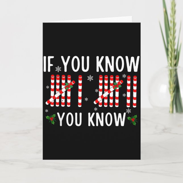 Cartão 67 Christmas Funny If You Know You Know Six Seven  (Frente)