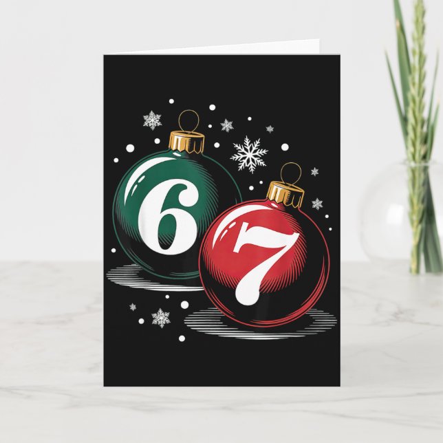 Cartão 67 Christmas Kids Boys Girls Meme Xmas Funny Slang (Frente)