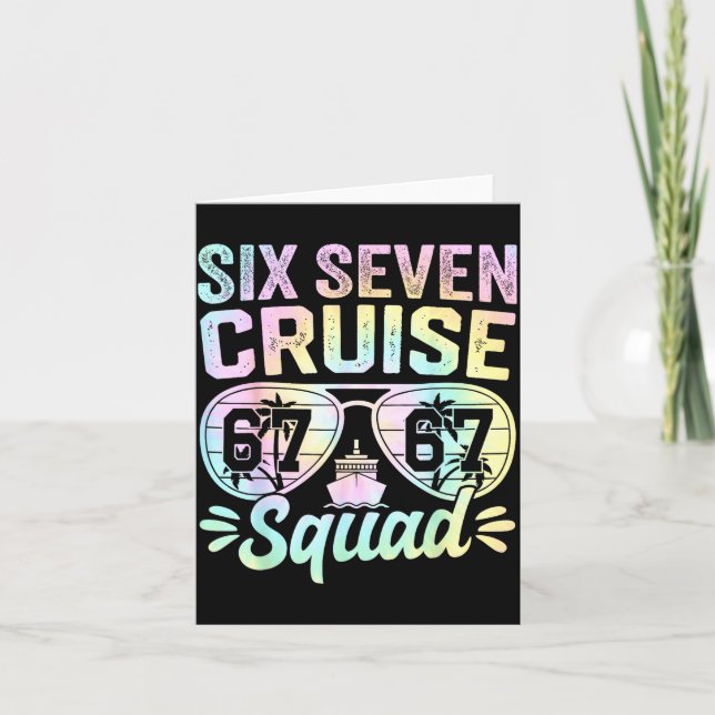 Cartão 67 Cruise Squad 2025 Cruise Six Seven Meme Matchin (Frente)