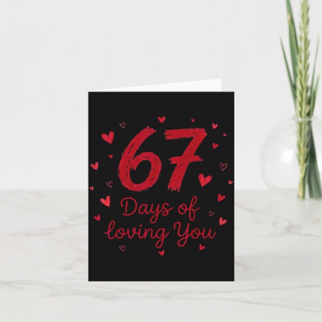 Cartão 67 Days Of Loving You Funny Couple Valentine  (Frente)