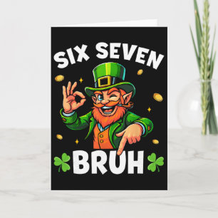 Cartão 67 Dia de São Patrício Meme Divertido Leprechaun M