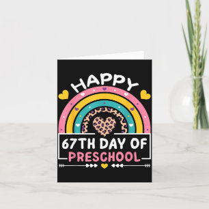 Cartão 67 Dias De Escola Feliz 67º Dia De Escola Pré-Esco