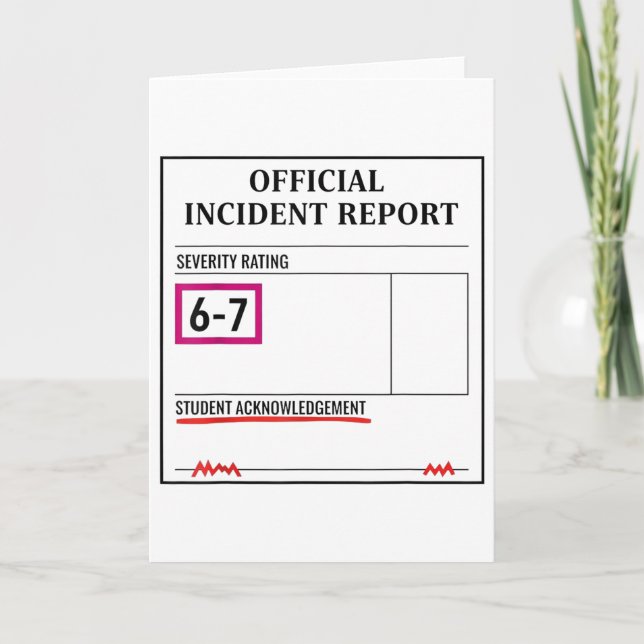 Cartão 67 Don't Say 6-7 Again Teacher Shirt Funny 67 Sarc (Frente)