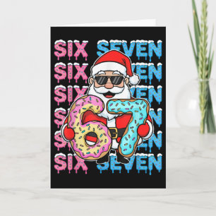 Cartão 67 Donut Natal Divertido Seis Sete Meme Papai Noel