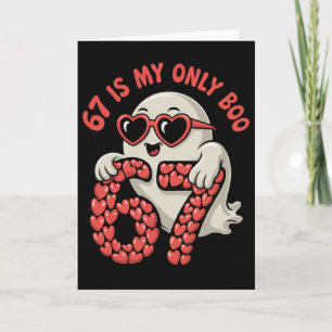 Cartão 67 É Meu Único Boo Funny Valentine Single 67 Meme 