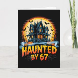 Cartão 67 Fantasia de Halloween de Meme Assombrada por 6-