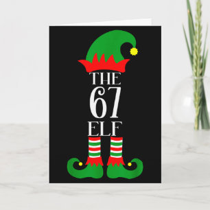 Cartão 67 Fantasia de Natal de Elfo Pijama 67 Meme Geraçã