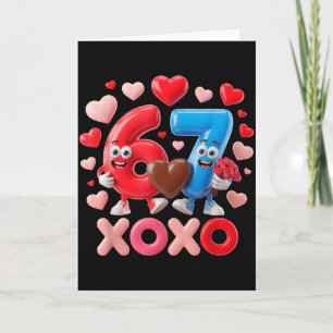 Cartão 67 Fofo Seis Sete Geração Casal Meme Aniversário V