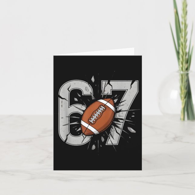 Cartão 67 Football Six Seven 6 7 Meme Playful Fball Fans  (Frente)