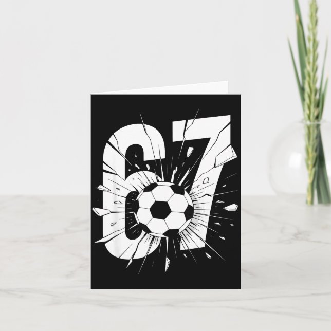 Cartão 67 Futebol Six Seven 6 7 Meme 67  (Frente)