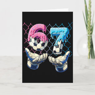Cartão 67 Futebol Six Seven Meme Crianças Futebol Engraça