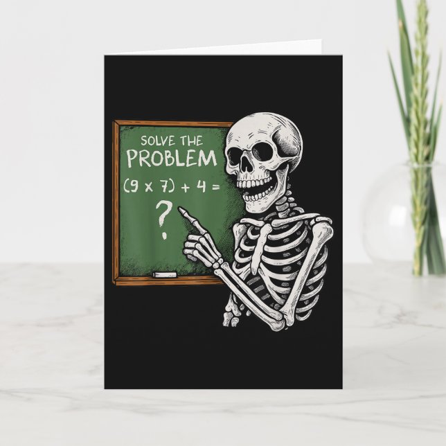 Cartão 67 Halloween Matemática Divertido Seis Sete Meme B (Frente)