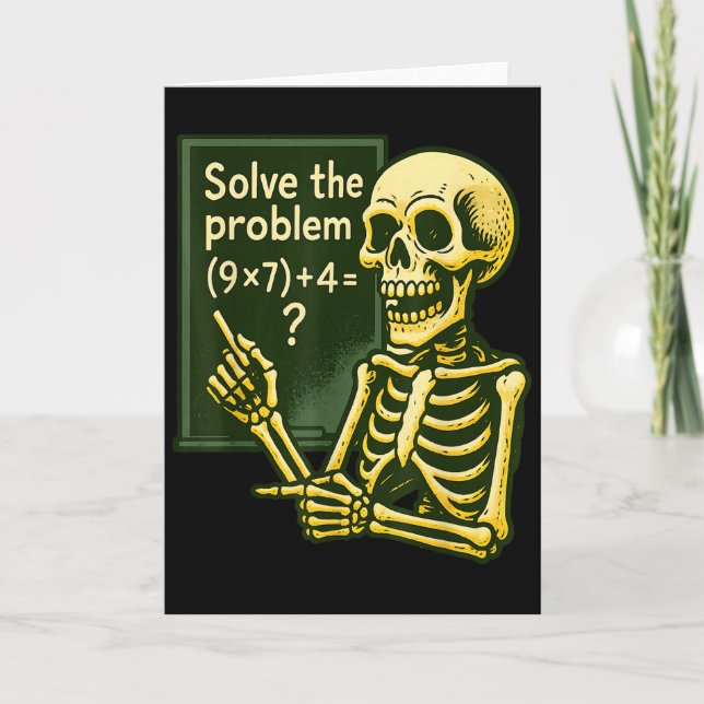 Cartão 67 Halloween Math Funny Six Seven Meme Brainrot Sk (Frente)