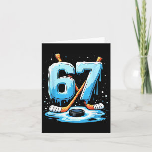 Cartão 67 Hockey Sorvete Drip Gíria Gen Alpha Meninos Hom